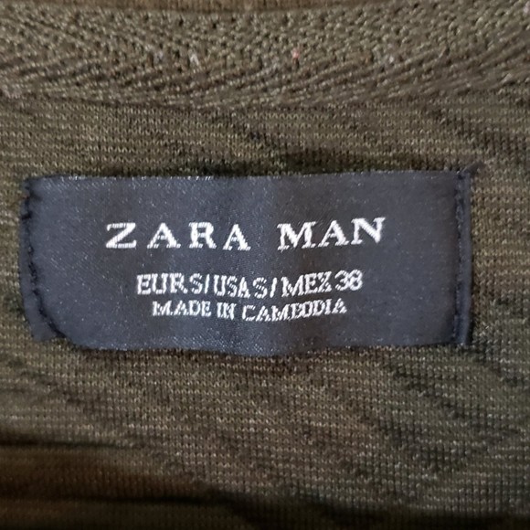 Zara Olive Green Crewneck Sweatshirt Size S - Picture 5 of 6